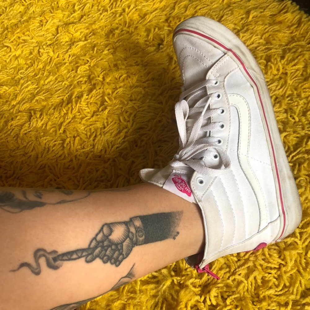 White Hi-Top Vans